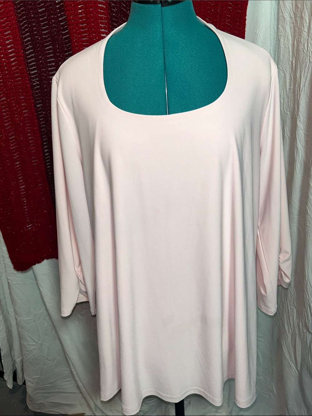 SYmpli Light Pink Scoop Neck Women's Top size 14 EUC